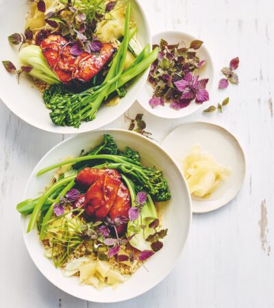 sticky ginger chicken bowl